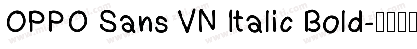 OPPO Sans VN Italic Bold字体转换